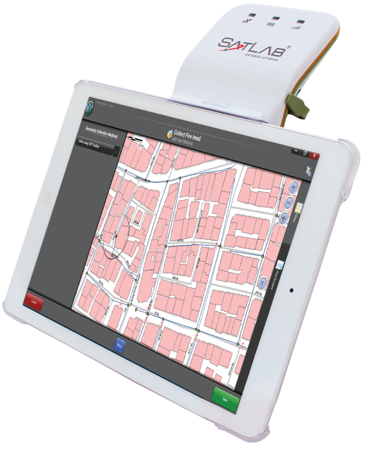 Satlab Geosolutions presenta el dispositivo portátil SLC RTK que permite usar su tableta o teléfono como pantalla
