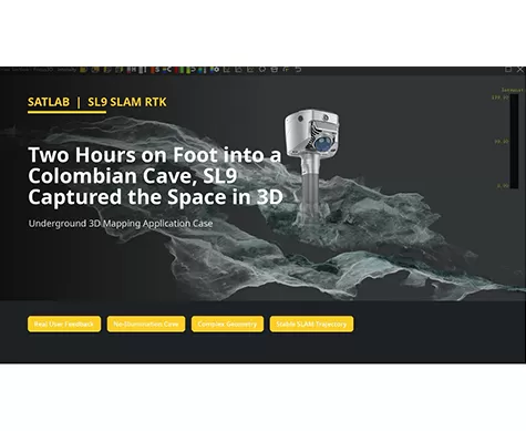 Can a handheld SLAM system create usable 3D data in a space with no illumination, narrow passages, wet ground, and complex rock geometry?