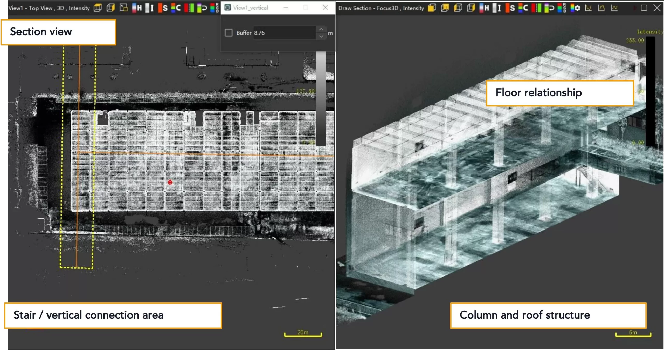 Section view and 3D model