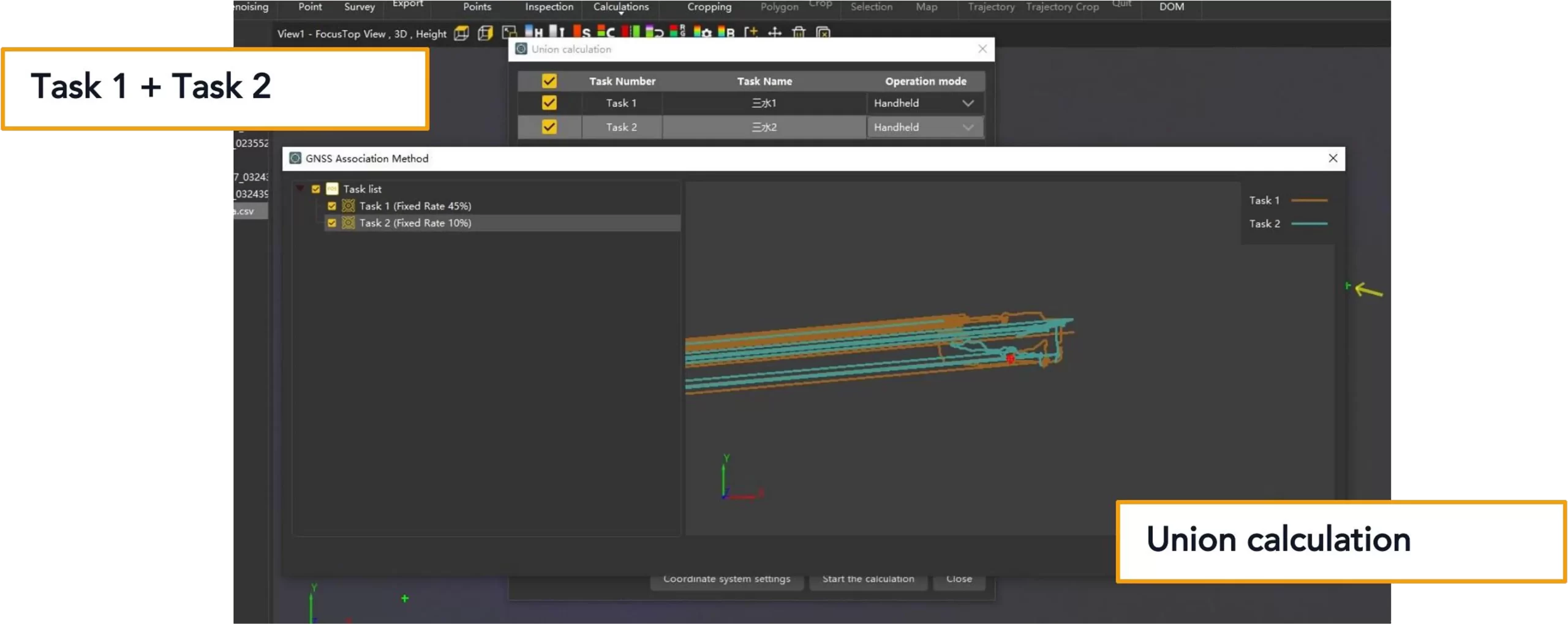 Section view and 3D model